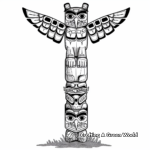 Northwest Pacific Totem Pole Coloring Pages 1