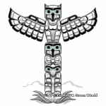 Northwest Pacific Totem Pole Coloring Pages 2
