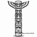 Northwest Pacific Totem Pole Coloring Pages 3
