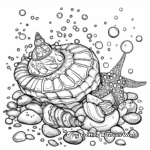 Ocean Treasures: Pearl and Seashell Coloring Pages 1