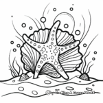 Ocean Wonders: Starfish and Seashell Coloring Pages 1