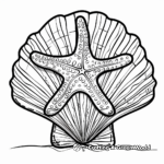 Ocean Wonders: Starfish and Seashell Coloring Pages 3