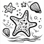 Ocean Wonders: Starfish and Seashell Coloring Pages 4