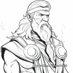 Odin, Thor's Father, Coloring Pages 2