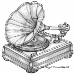 Old-School Gramophone Coloring Pages 3