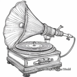 Old-School Gramophone Coloring Pages 4
