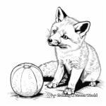 Orange Fox in the Wild Coloring Pages 1