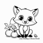 Orange Fox in the Wild Coloring Pages 2