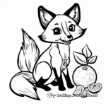 Orange Fox in the Wild Coloring Pages 3
