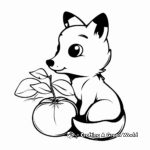 Orange Fox in the Wild Coloring Pages 4