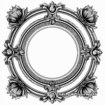 Ornate Art Nouveau Borders and Frames Coloring Pages 3
