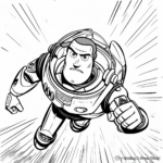 Outer Space Galactic Hero Buzz Lightyear Coloring Pages 1