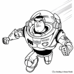 Outer Space Galactic Hero Buzz Lightyear Coloring Pages 2