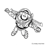 Outer Space Galactic Hero Buzz Lightyear Coloring Pages 4