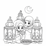 Outstanding Eid Lanterns Coloring Pages 4
