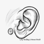 Parts of the Human Ear Coloring Pages 2