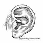Parts of the Human Ear Coloring Pages 3