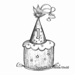 Party Hat with 1 Symbol Coloring Pages 4