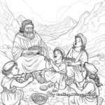 Peaceful 'Blessed are They who Hunger and Thirst for Righteousness' Beatitude Coloring Pages 2