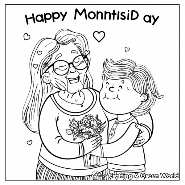 Happy Mothers Day Grandma Coloring Pages - Free & Printable!
