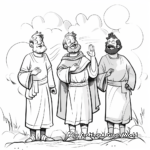 Peter, James, and John Witnesses of Transfiguration Coloring Pages 2