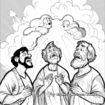 Peter, James, and John Witnesses of Transfiguration Coloring Pages 3