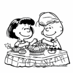 Pilgrim-Themed Charlie Brown Thanksgiving Coloring Sheets 2