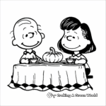 Pilgrim-Themed Charlie Brown Thanksgiving Coloring Sheets 3