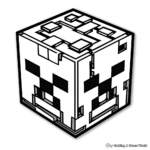 Pixel Art Minecraft Logo Coloring Pages 2