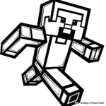 Pixel Art Minecraft Logo Coloring Pages 4