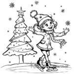 Playful Ice Skating Coloring Pages 1