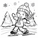 Playful Ice Skating Coloring Pages 3