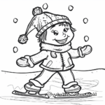Playful Ice Skating Coloring Pages 4