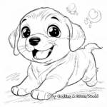 Playful Lisa Frank Labrador Puppy Coloring Pages 3