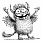 Playful Winged Monster Coloring Pages 1