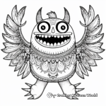 Playful Winged Monster Coloring Pages 4