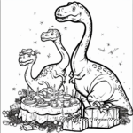 Plesiosaurs Enjoying a Christmas Feast Coloring Pages 3