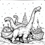 Plesiosaurs Enjoying a Christmas Feast Coloring Pages 4