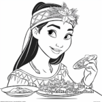 Pocahontas Celebrating Christmas Coloring Pages 1