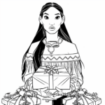 Pocahontas Celebrating Christmas Coloring Pages 2