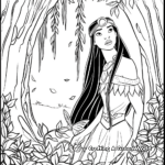 Pocahontas Nature Scene Coloring Pages 4