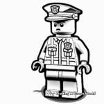 Police Lego Man Coloring Pages 1