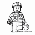Police Lego Man Coloring Pages 3