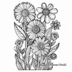 Pre-K Coloring Pages: Easy-to-Color Flowers 3