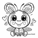 Preschool Love Bug Valentine's Day Coloring Pages 1