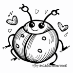 Preschool Love Bug Valentine's Day Coloring Pages 2