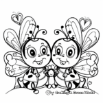 Preschool Love Bug Valentine's Day Coloring Pages 3