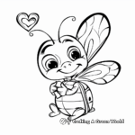 Preschool Love Bug Valentine's Day Coloring Pages 4