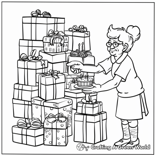 Happy Birthday Grandma Coloring Pages - Free &amp; Printable!
