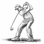 Professional Golfer Coloring Pages: Men and Women 4